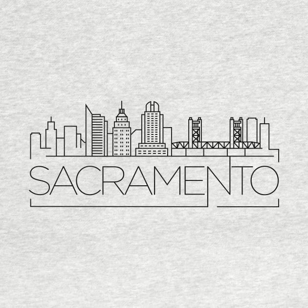 Sacramento Minimal Skyline by kursatunsal